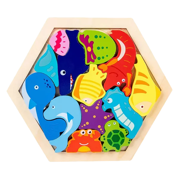 Mảnh ghép gỗ chủ đề sinh vật biển CY554147 C308