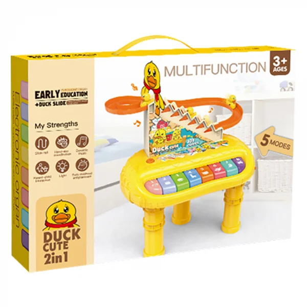 Bộ piano cầu trượt 3 vịt vàng leo thang theo nhạc CY421420 C308