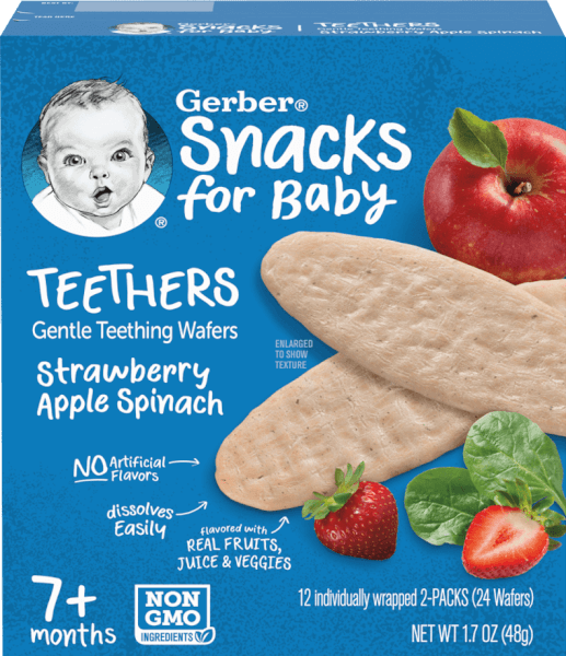 Bánh gạo Gerber vị Dâu Táo Cải bó xôi