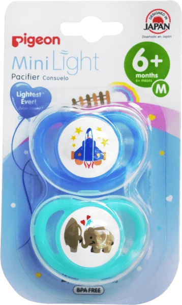 Vỉ đôi ty ngậm đôi Mini Light Pigeon (6M+, xanh)