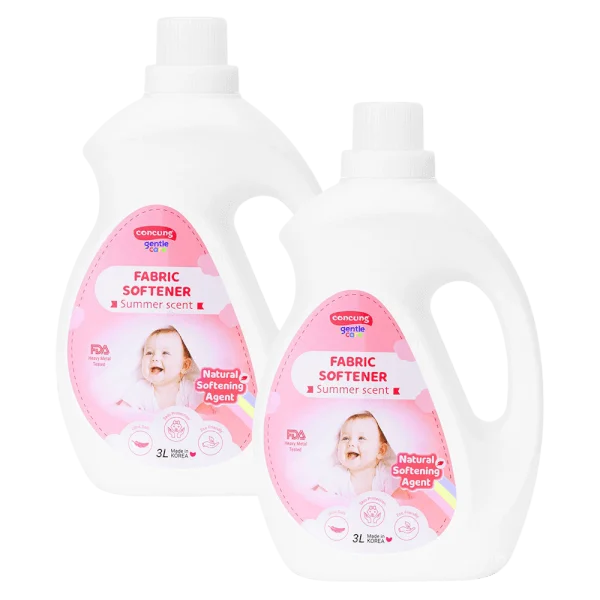 Combo 2 Nước xả vải Hàn Quốc ConCung Gentle Care hương ngọt ấm, chai 3L (giao bao bì ngẫu nhiên)
