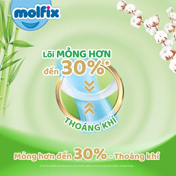 Combo 4 Tã quần Molfix Thiên Nhiên (XXL, 15 - 25kg, 56 miếng) (giao bao bì ngẫu nhiên)