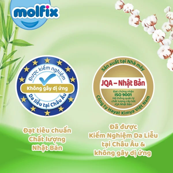 Bỉm tã quần Molfix Thiên Nhiên (XXXL, 20-35kg, 24 miếng + 6 miếng)