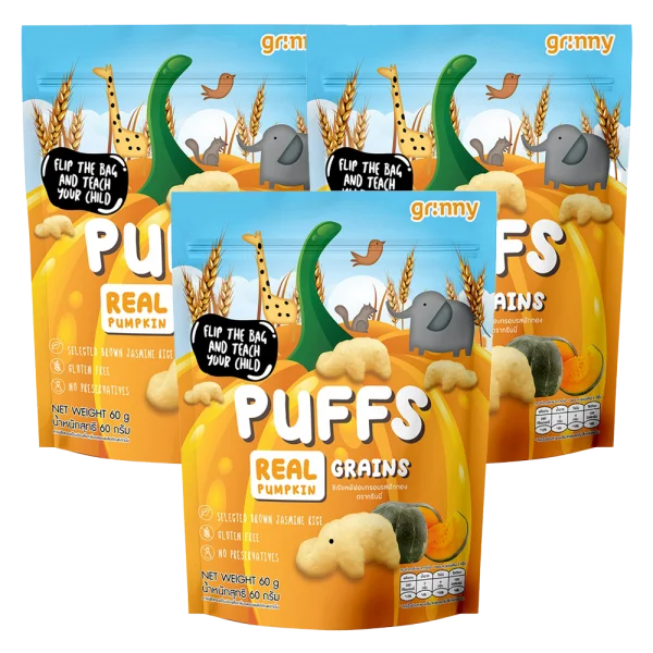 Combo 3 Bánh ăn dặm Grinny vị bí ngô (60g)