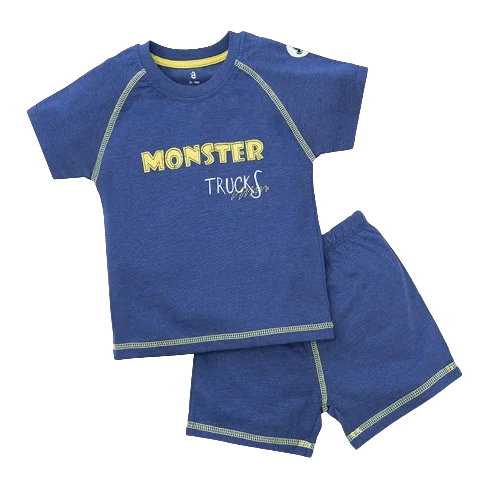 Bộ bé trai ngắn, bst xe rùa bíp bíp Animo HN522044 (6M-6Y,Xanh)