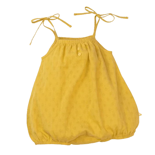 Bodysuit bé gái tam giác Animo TX522019 (9-12M,Vàng)