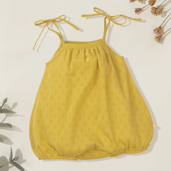 Bodysuit bé gái tam giác Animo TX522019 (6-9M,Vàng)