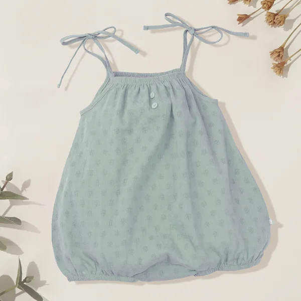 Bodysuit bé gái tam giác Animo TX522017 (3-6M,Xanh)