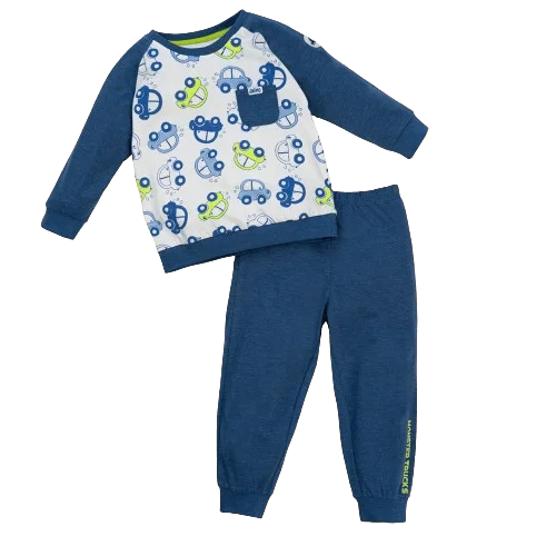 Bộ bé trai dài, bst xe rùa bíp bíp Animo HN522047 (2-3Y,Xanh)