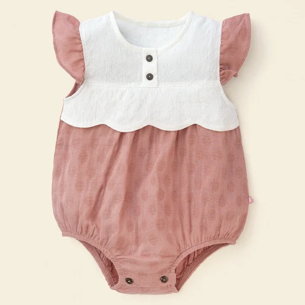 Bodysuit bé gái tam giác Animo TX822001 (9-12M,Hồng )