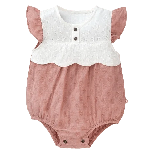 Bodysuit bé gái tam giác Animo TX822001 (0-3M,Hồng )