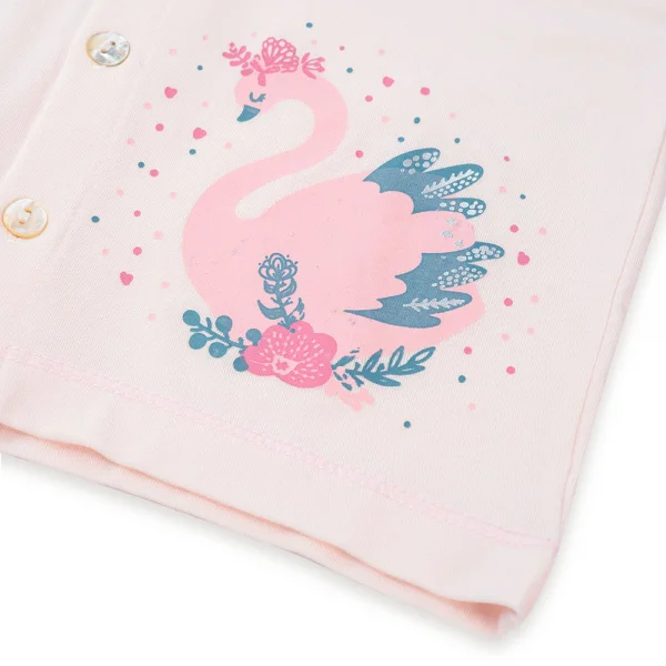 Bộ sơ sinh tính năng dài, vải modal BST Thiên Nga Animo BMC822076 (0-12M,Hồng)