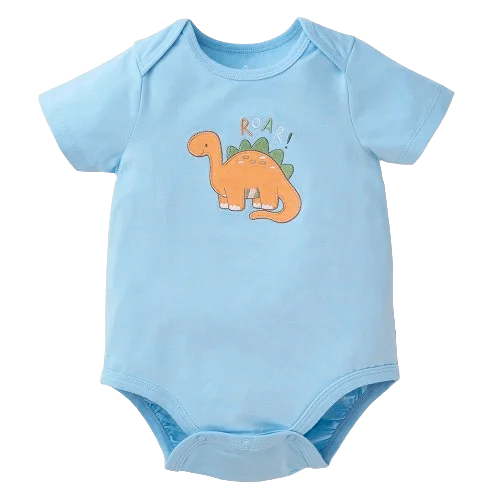 Bodysuit bé trai tam giác Bst Công viên Khủng Long Animo KK822014_501 (9-12M,Xanh biển)
