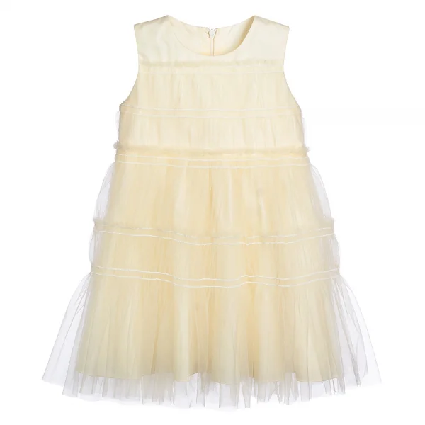 Đầm voan bé gái Animo TX1122057 (9-12M,Trắng)