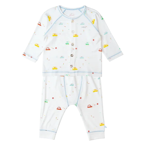 Bộ tính năng dài Nous_Animo NA1022012 (3-6M,Trắng ht Thành phố)