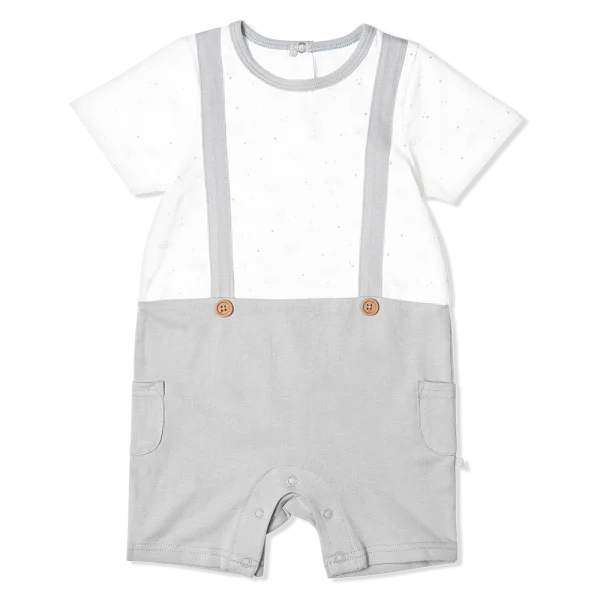 Bodysuit bé trai đùi, Bst Cừu mộng mơ Animo KK922043 (9-12M,Xám_trắng)