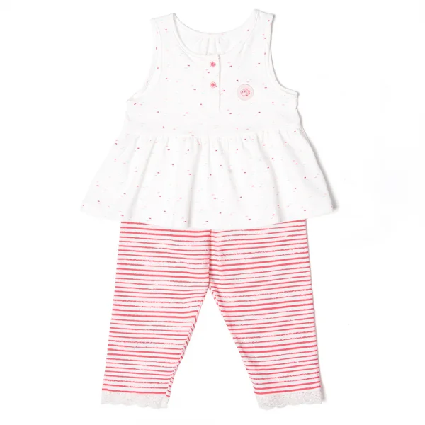 Bộ bé gái lửng Cá sao biển Animo CL822046 (2-3Y,Trắng)