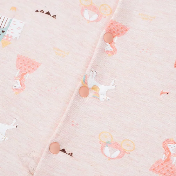 Bodysuit tính năng dài, vải sợi sồi BST Công chúa Animo BMC123098 (0-12M,Hồng dâu)