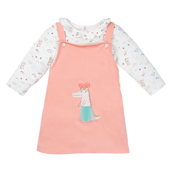 Bộ yếm bé gái BST Sấu Dâu Tây Animo HS523023 (6M-4Y,Hồng)