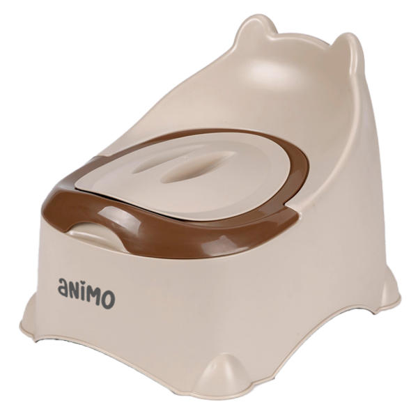 Bô vệ sinh tai gấu Animo (GH5115, nâu sữa)