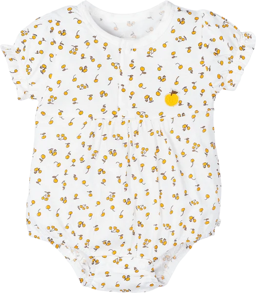 Bodysuit sơ sinh tam giác vải Cotton, Animo I0122002 (0-12M,Trắng)