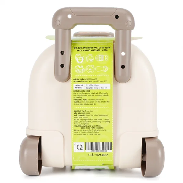 Bộ xúc xắc hình vali đi du lịch 6pcs Animo YN526521 C308