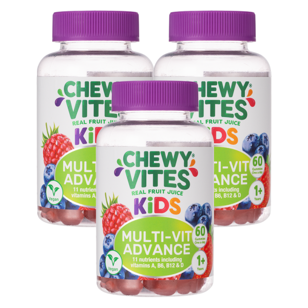 Combo 3 Thực phẩm bổ sung CHEWY VITES KIDS MULTI-VIT ADVANCE
