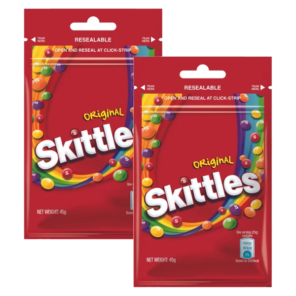 Combo 2 Kẹo trái cây Skittles Gói 45g