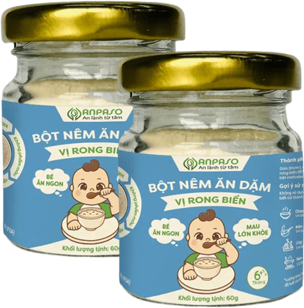 Combo 2 Bột nêm ăn dặm Anpaso vị rong biển 60g