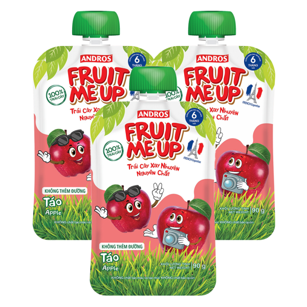 Combo 3 Trái Cây Xay Nhuyễn Nguyên Chất Fruit Me Up Táo