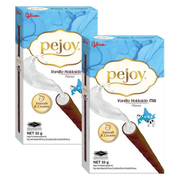 Combo 2 Bánh Pejoy kem Vanilla sữa Hokkaido 33g