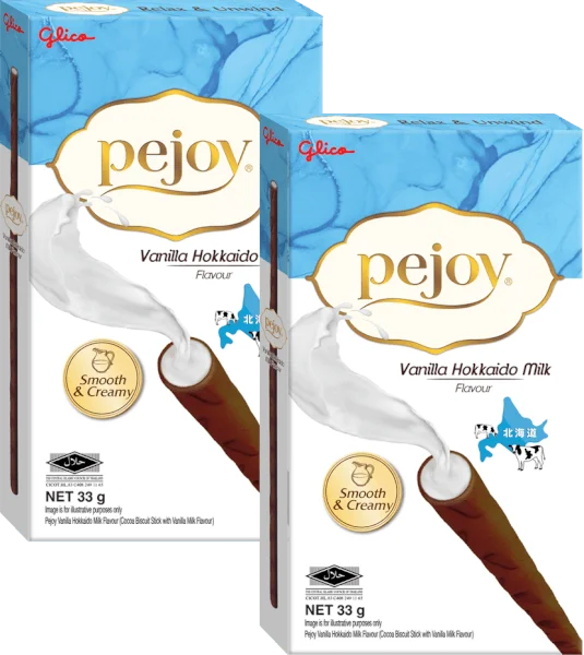 Combo 2 Bánh Pejoy kem Vanilla sữa Hokkaido 33g
