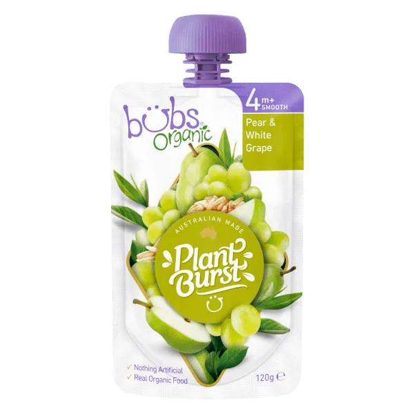Trái Cây Nghiền Bubs Organic Lê & Nho