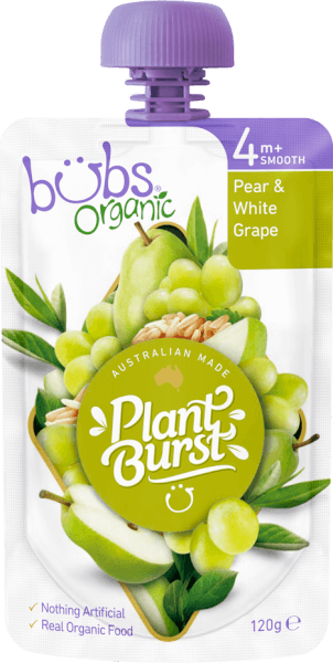 Trái Cây Nghiền Bubs Organic Lê & Nho