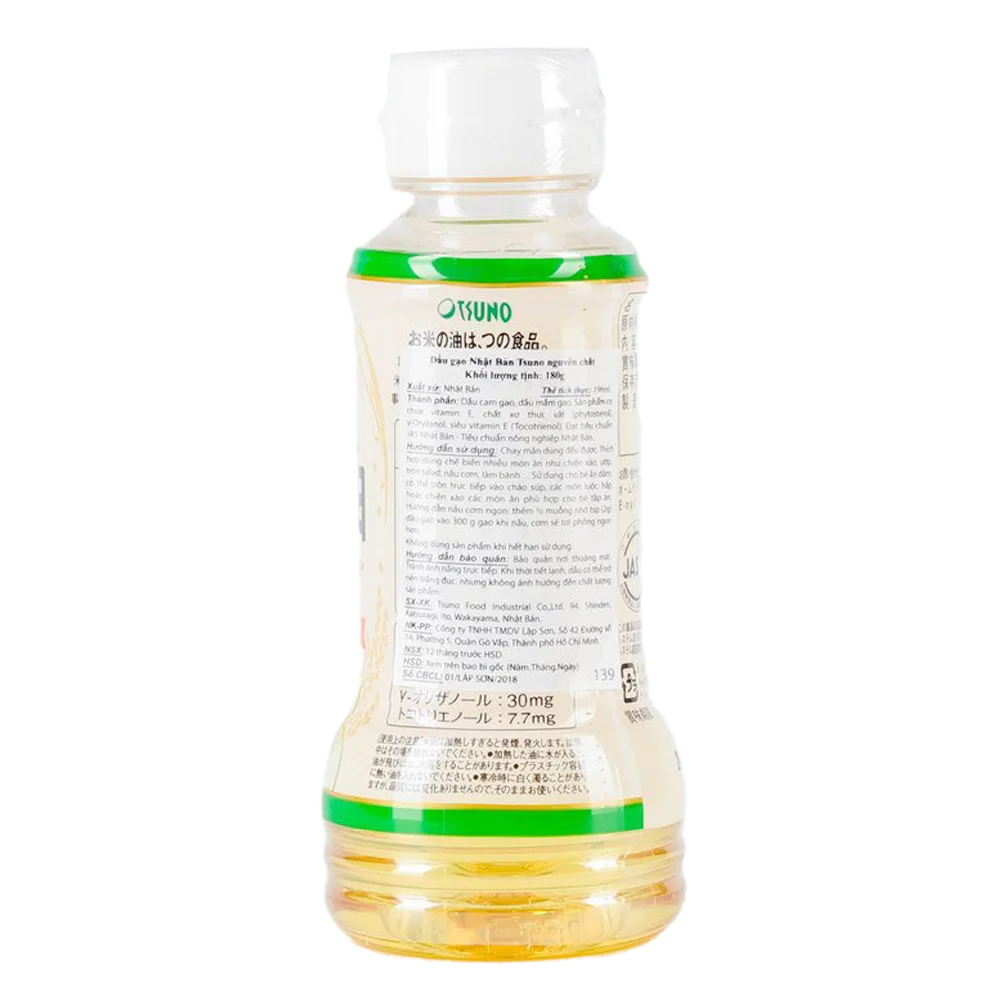 Dầu gạo Nhật Bản Tsuno nguyên chất 180g