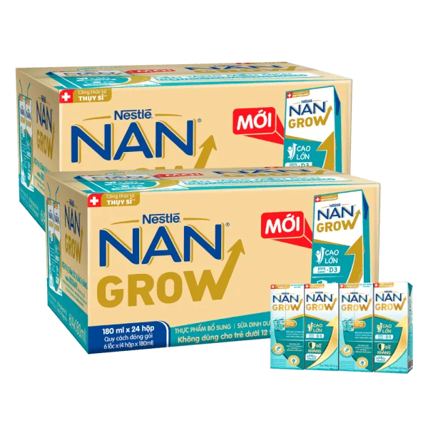 Combo 2 Thùng Thực phẩm bổ sung Nestlé NANGROW 6 (4x180ml)