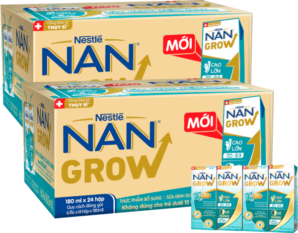 Combo 2 Thùng Thực phẩm bổ sung Nestlé NANGROW 6 (4x180ml)