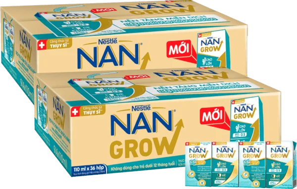 Combo 2 Thùng Thực phẩm bổ sung Nestlé NANGROW 9 (4x110ml)
