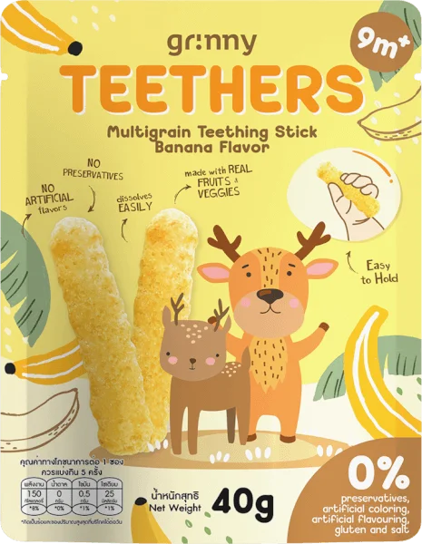 Bánh Gặm Nướu Ngũ Cốc Grinny Vị Chuối