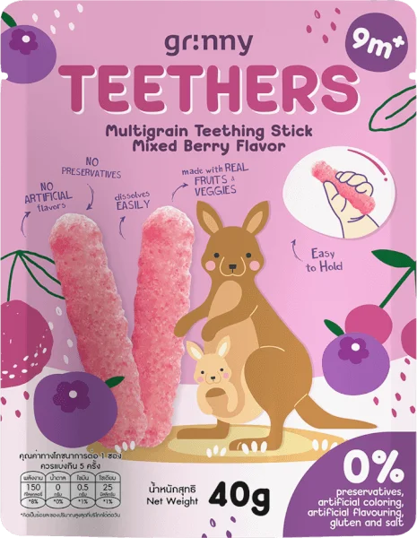 Bánh Gặm Nướu Ngũ Cốc Grinny Vị Quả Mọng Hỗn Hợp