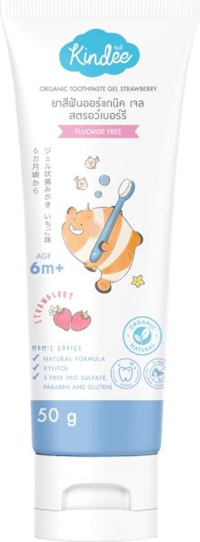 Gel đánh răng hữu cơ hương dâu Kindee (50g)