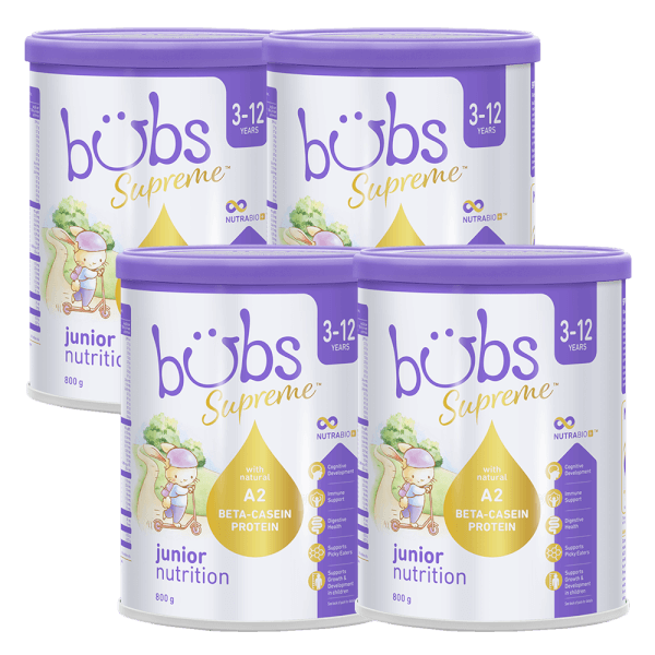 Combo 4 Sữa Bubs Supreme Junior Nutrition 800g (3-12 tuổi)