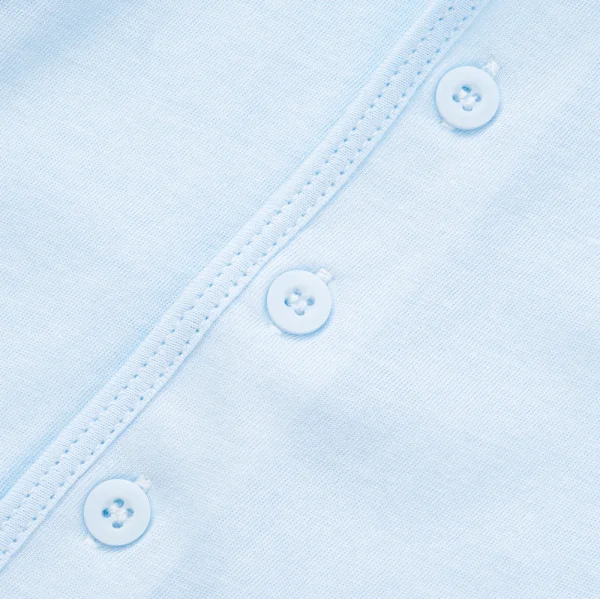 Cặp áo sơ sinh cài giữa tay dài Animo KV223020 (NB-12M,Trắng họa tiết-Xanh)