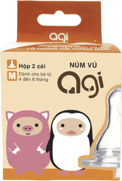 Núm ty Agi cổ hẹp size M (2 cái/ hộp)