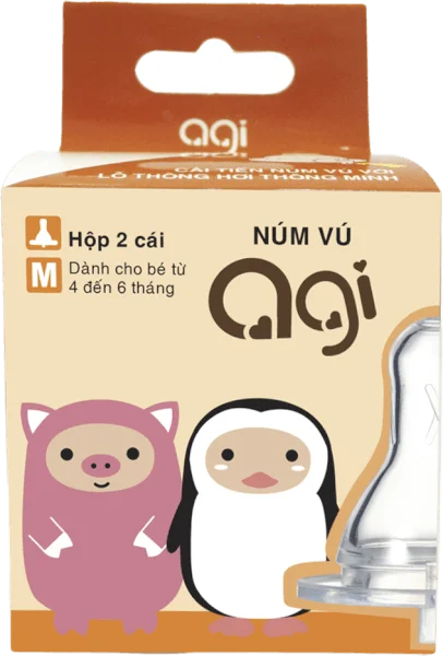 Núm ty Agi cổ hẹp size M (2 cái/ hộp)