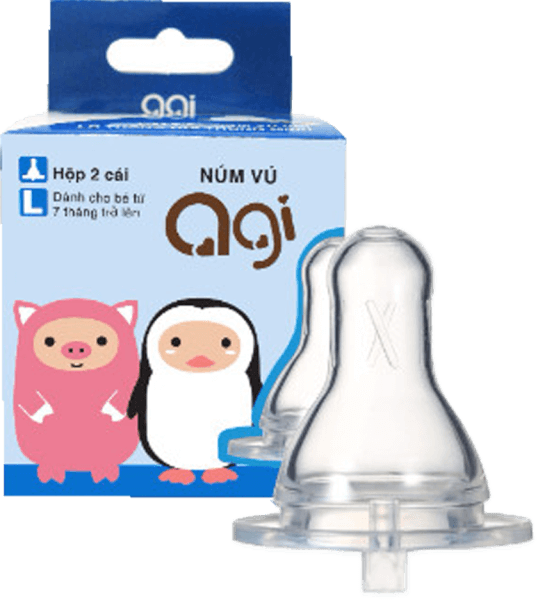 Núm ty Agi cổ hẹp size L (2 cái/ hộp)