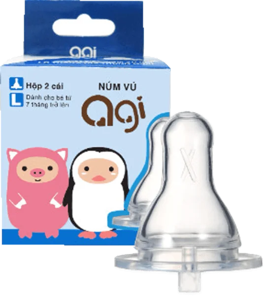 Núm ty Agi cổ hẹp size L (2 cái/ hộp)