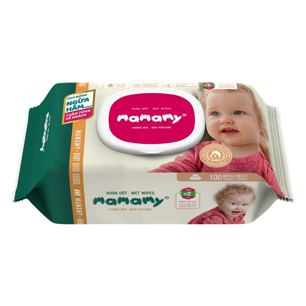 Khăn ướt Mamamy không mùi 100 tờ