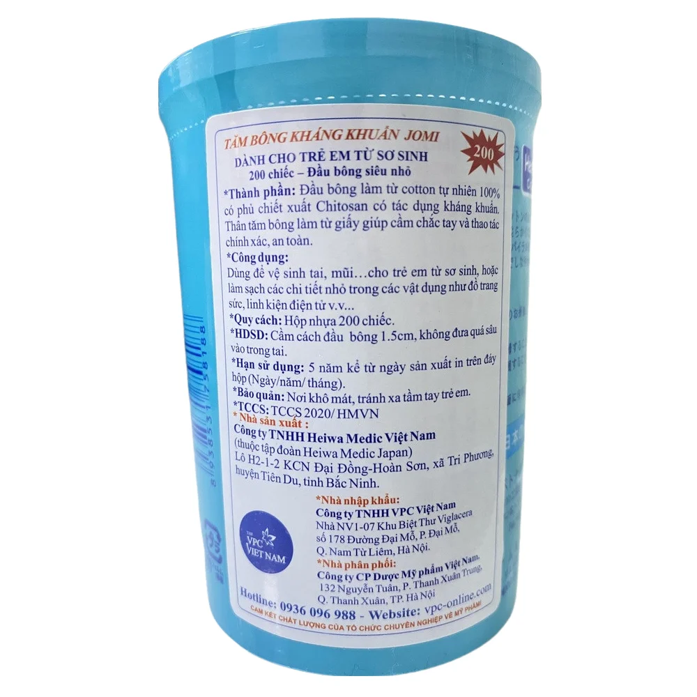 Combo 3 Tăm bông kháng khuẩn Jomi cho trẻ sơ sinh