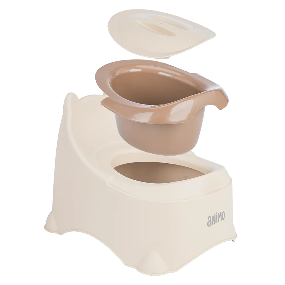 Bô vệ sinh tai gấu Animo (GH5115, nâu sữa)